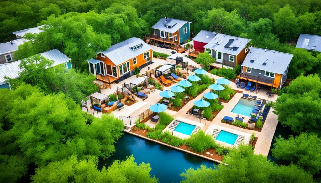tiny house community amenities austin